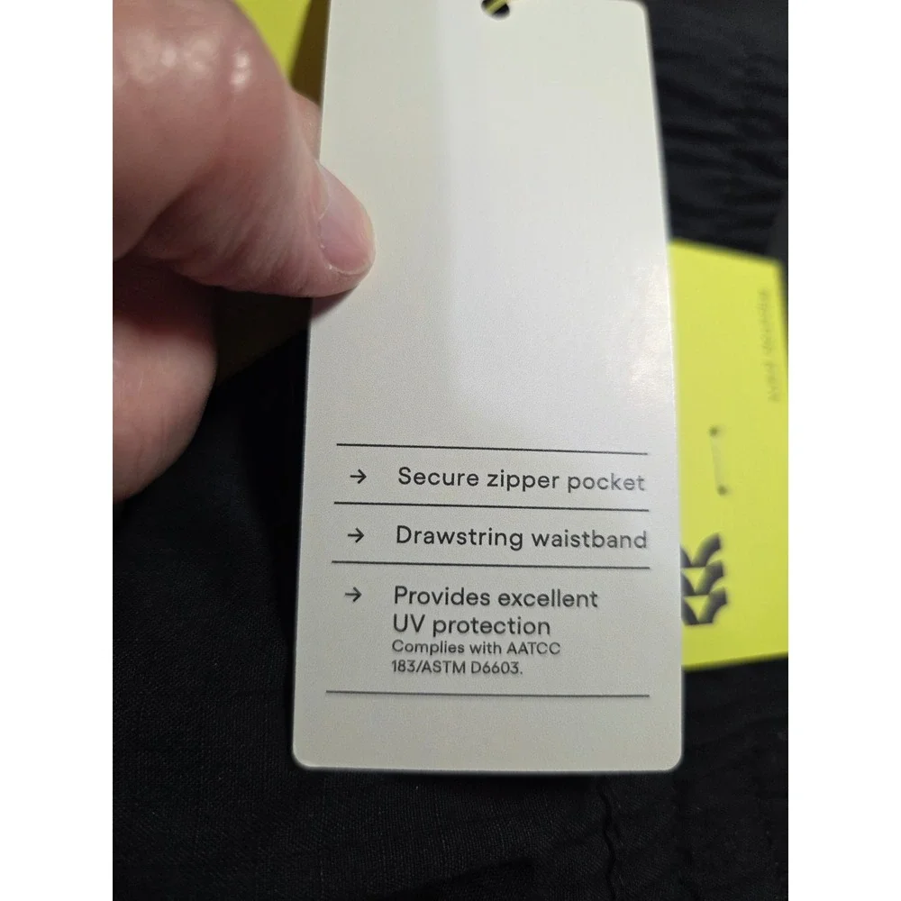 All in Motion‎ Mens Ripstop Pants Black Medium Moisture Wicking UPF 50+ Stretch